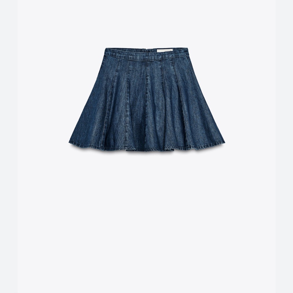 Zara Blue Mini Skater Skirt